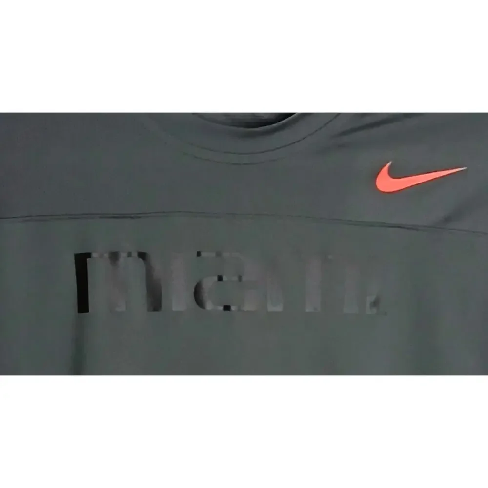 Nike Dri-FIT Miami Hurricanes Long Sleeve Performance Shirt Men’s XL Sideline